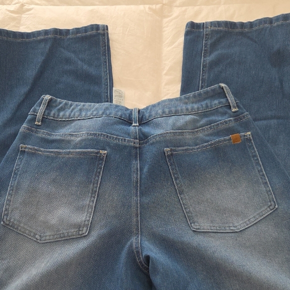 Halara Flex Asymmetric Low Rise Zipper Pockets Baggy Wide Leg Casual Jeans - Picture 6 of 11